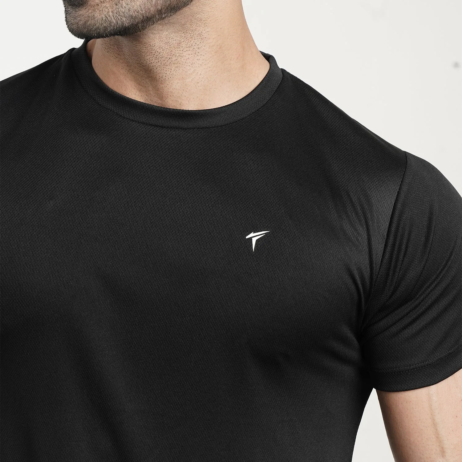 Tf-Black Fearless Mesh Tee