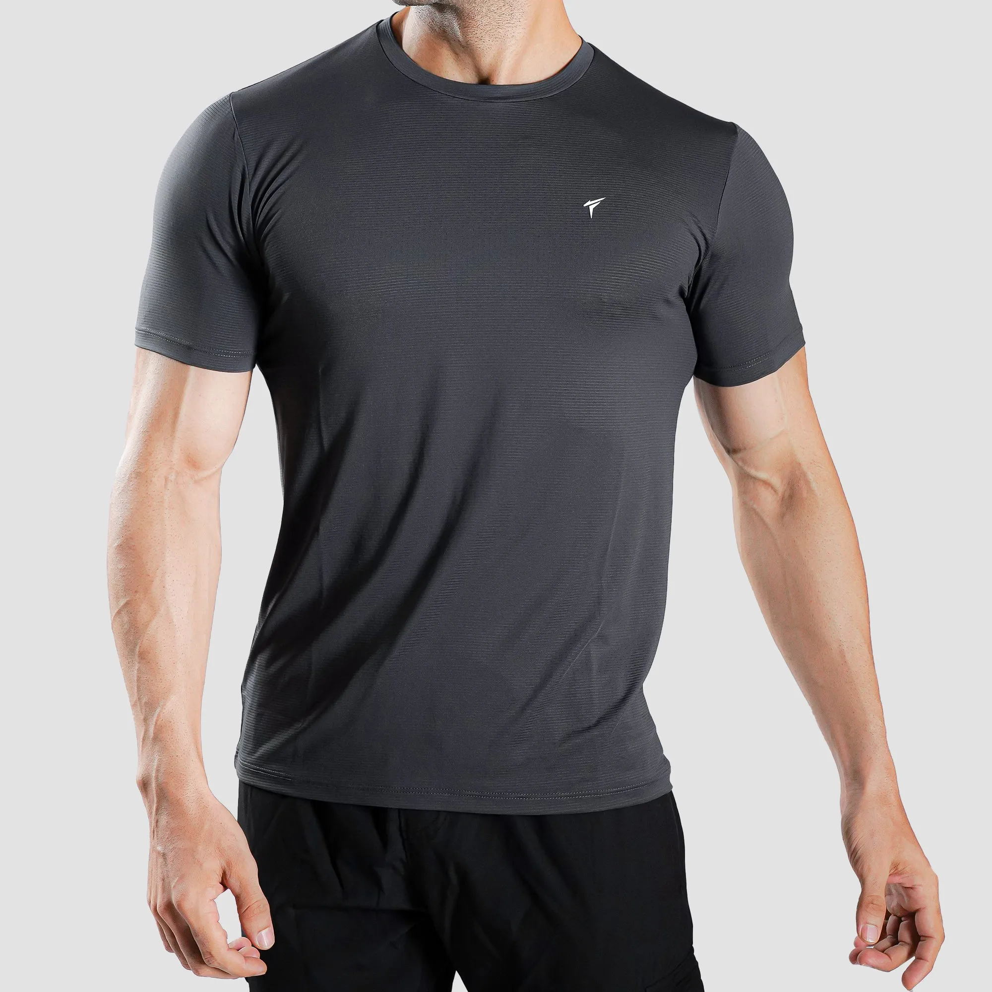 Tf-Charcoal Ultra Stretch Mesh Tee