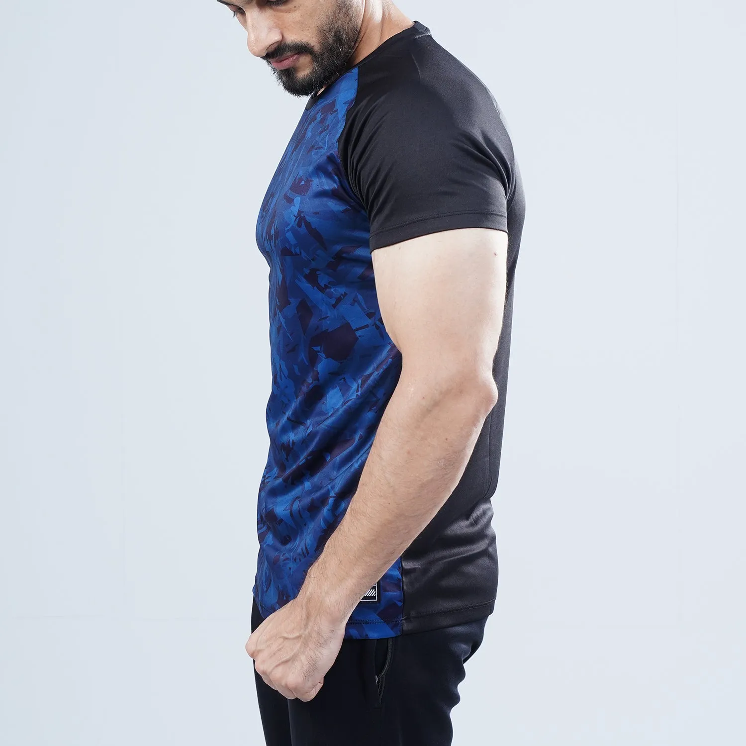 Tf-Dark Blue Camouflage Contrast Premium Tee