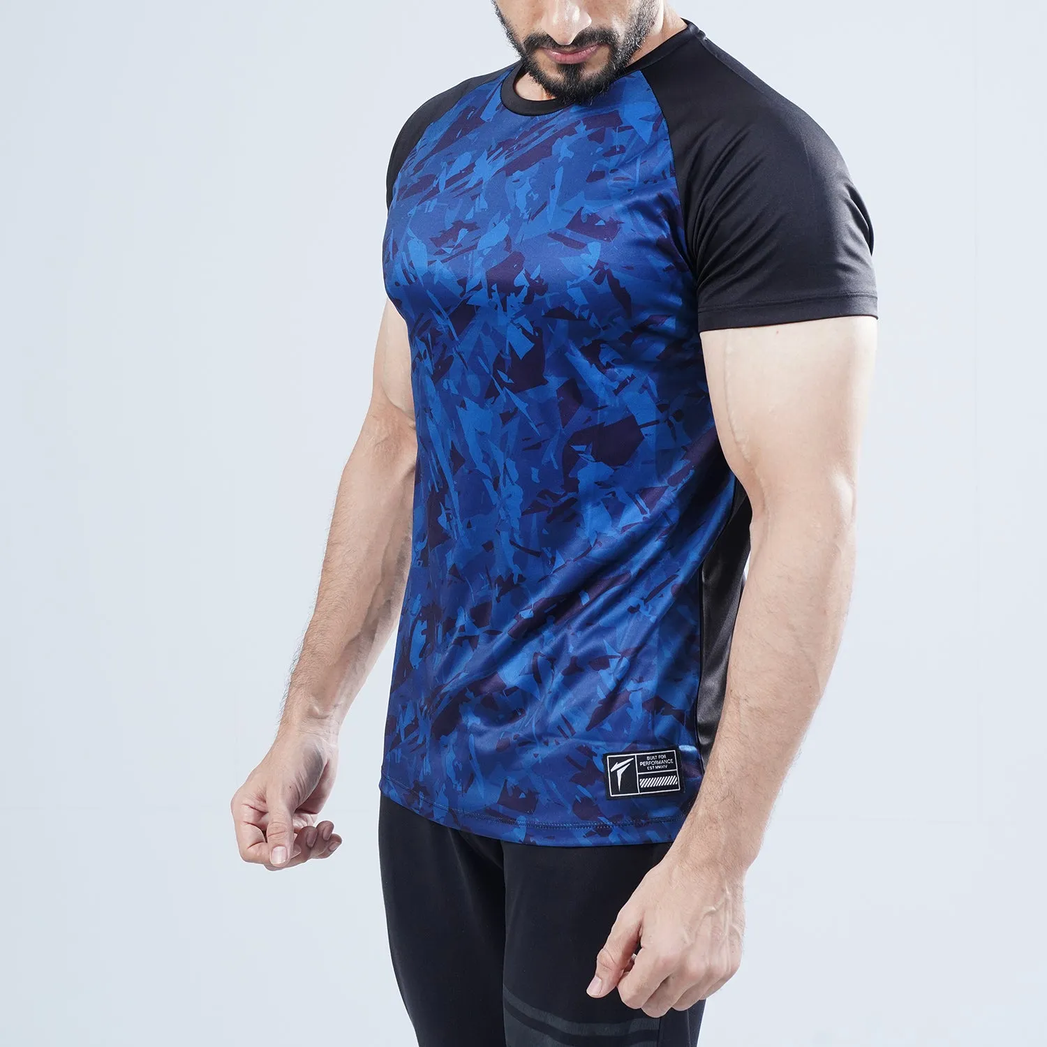 Tf-Dark Blue Camouflage Contrast Premium Tee