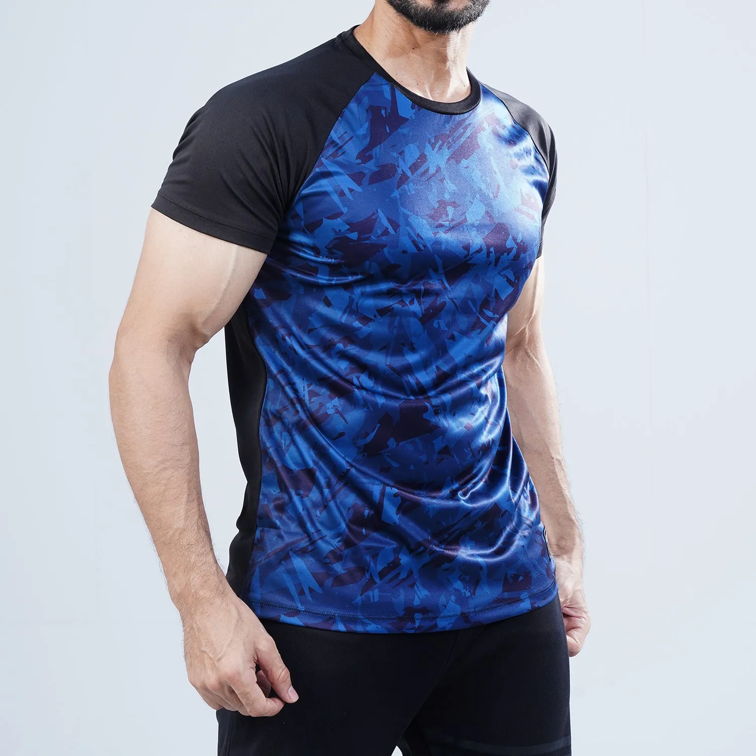 Tf-Dark Blue Camouflage Contrast Premium Tee