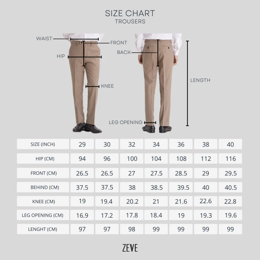 Trousers With Belt Loop - Coffee Plain (Stretchable)