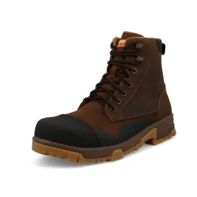 TWISTED X MEN'S (MXCN004) 6" NANO TOE LACE-UP WORK BOOT - Toffee & Black