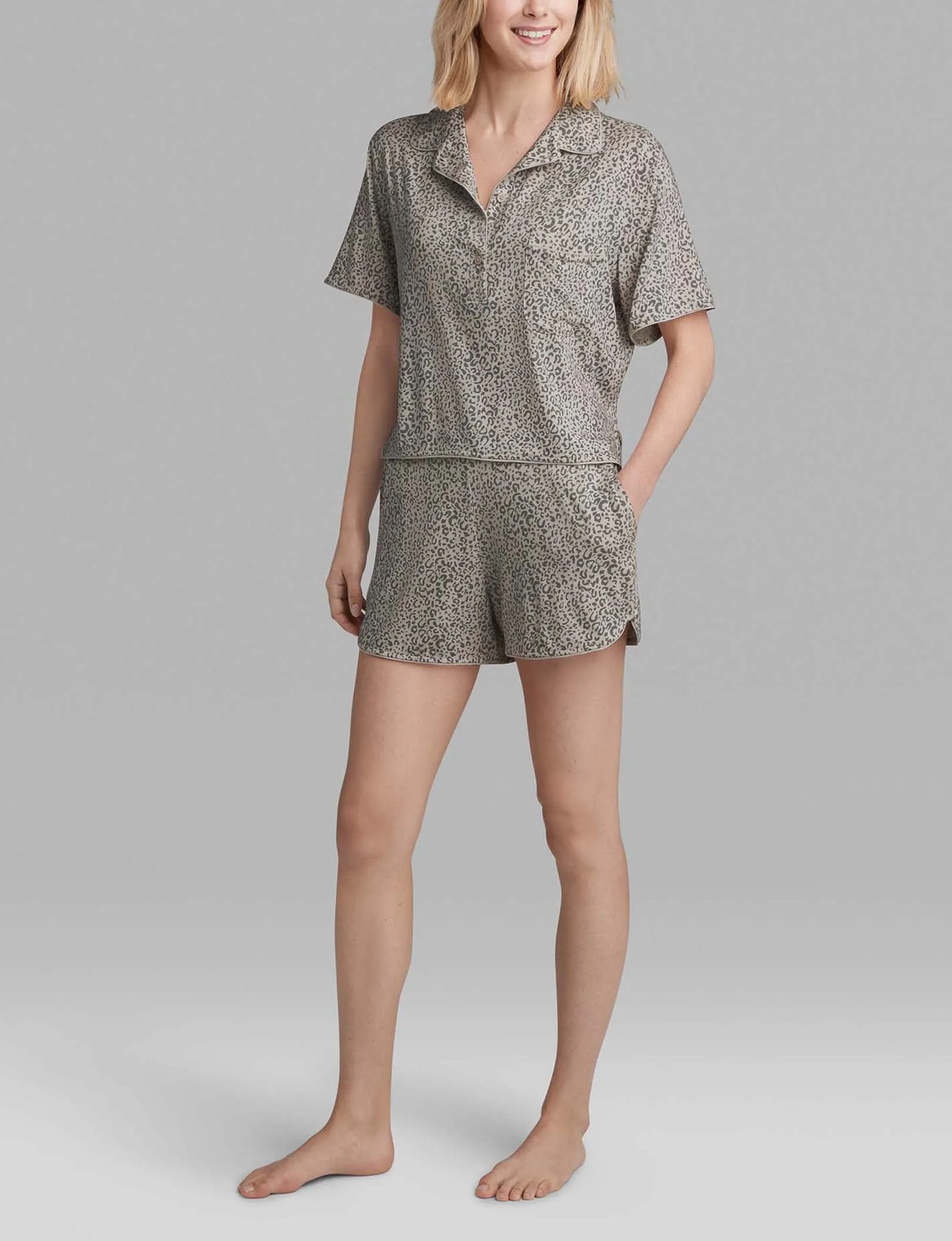 Women's Downtime Pullover Pajama Top & Short Set