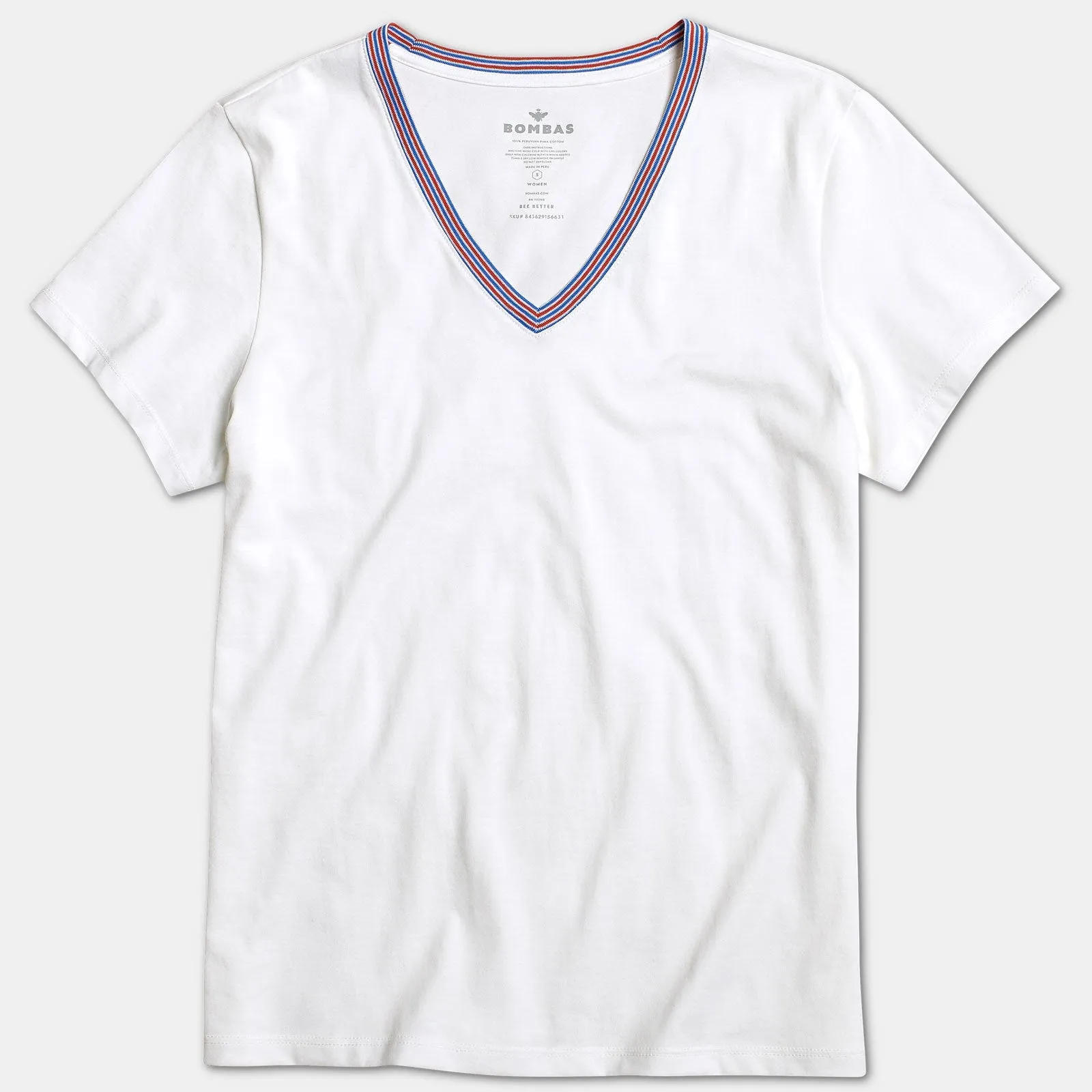 Women's Striped Rib V-Neck T-Shirt