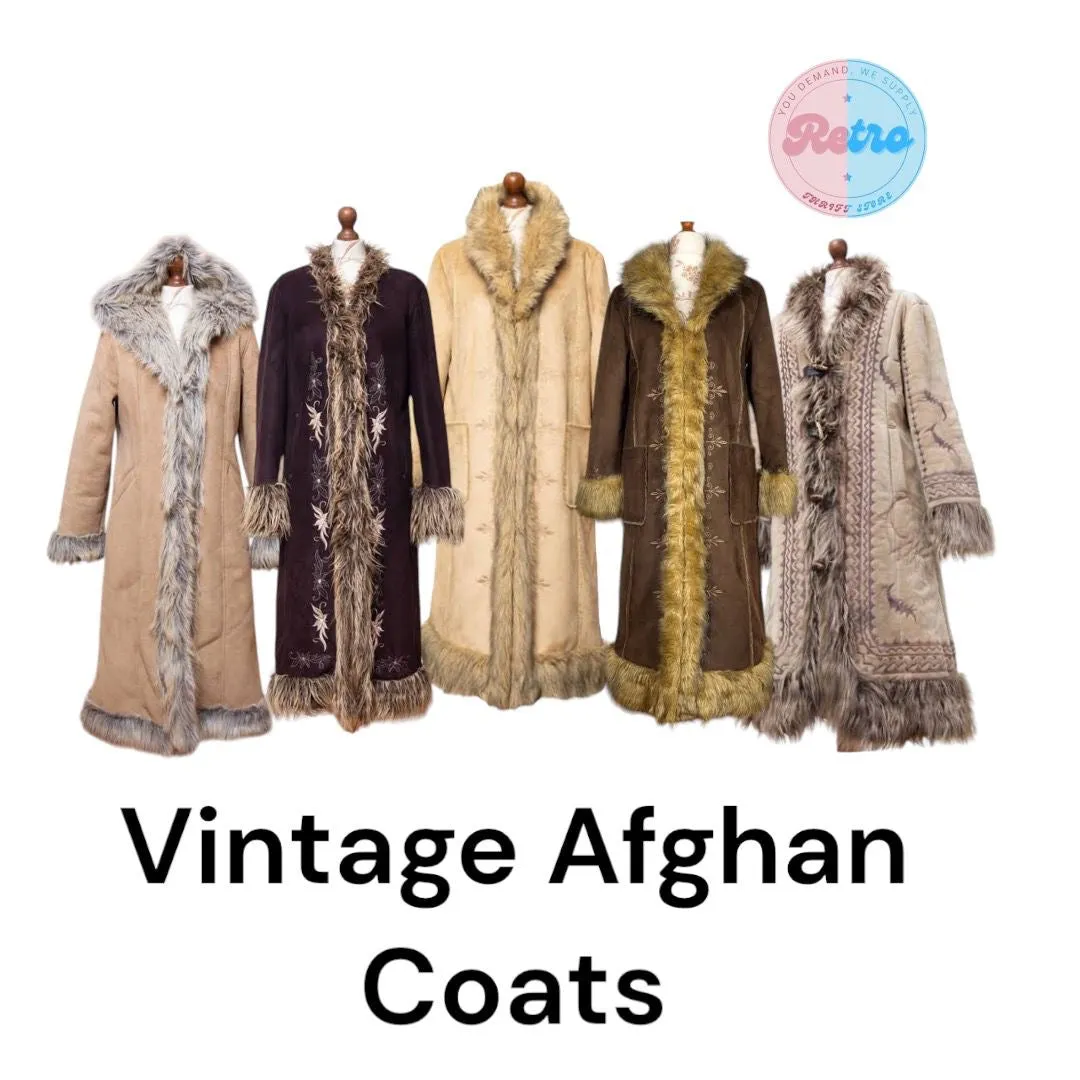 Y2K Afghan Coats 8 Pieces