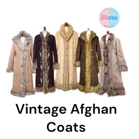 Y2K Afghan Coats 8 Pieces